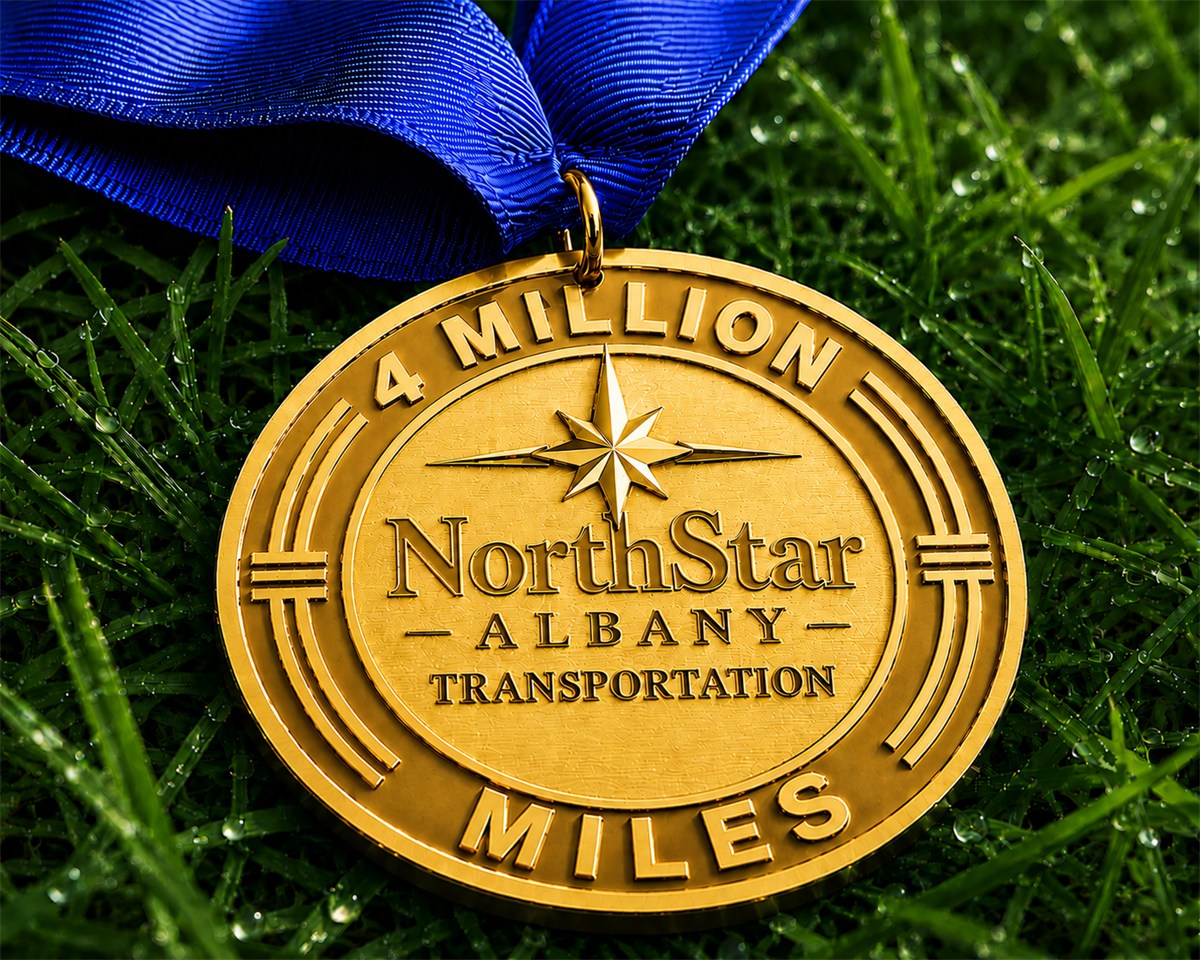 Safe Miles Recognition Kit — Safe Miles medal, lapel pins, recognition apparel, keychain, and road bag tag