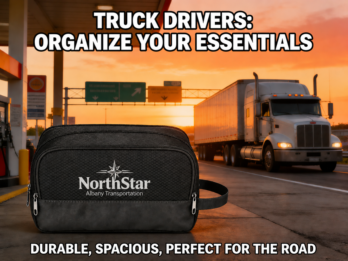 Professional Travel Kit — custom-logo travel & shower kit bag with self-care essentials